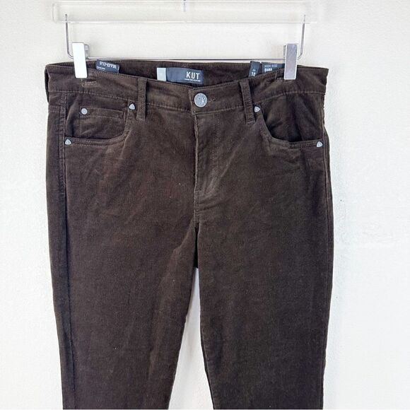 Kut From Kloth Brown Corduroy Skinny Pants Size 10 New - Picture 2 of 6